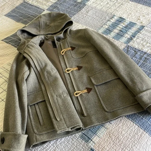 J.Crew ~ Wool Winter Coat with Toggles - Picture 7 of 12